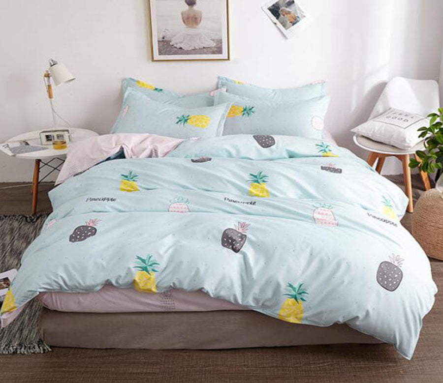 3D Black Yellow Pineapple 2016 Bed Pillowcases Quilt