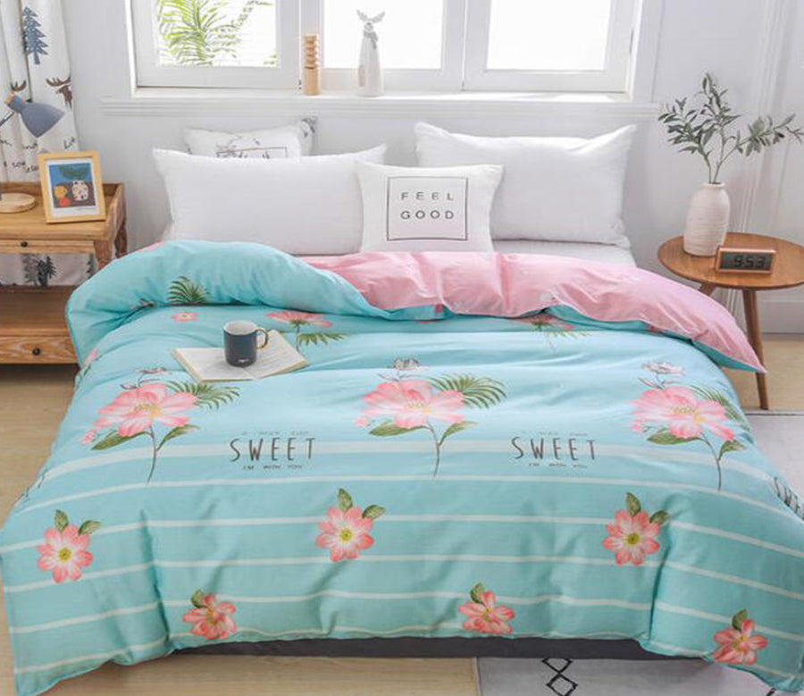 3D Mint Green Background Flower 3163 Bed Pillowcases Quilt