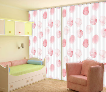 3D Pink Round 226 Uta Naumann Curtain Curtains Drapes