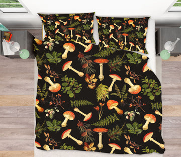 3D Mushroom Leaves 18207 Uta Naumann Bedding Bed Pillowcases Quilt