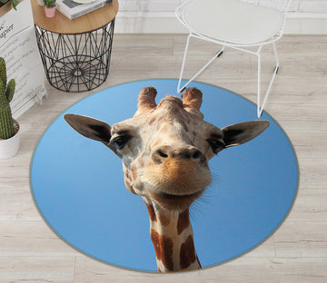 3D Giraffe 82229 Animal Round Non Slip Rug Mat