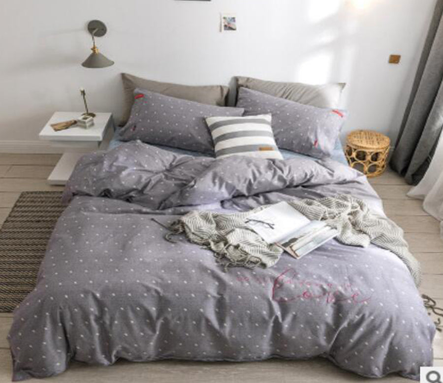 3D Gray Dots 30213 Bed Pillowcases Quilt