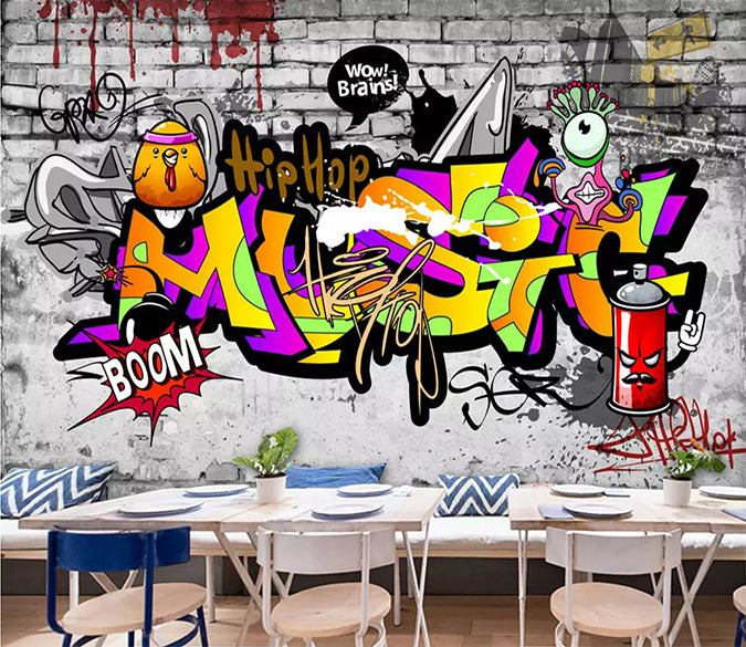 3D Color Graffiti 1259 Wall Murals Wallpaper AJ Wallpaper 2 