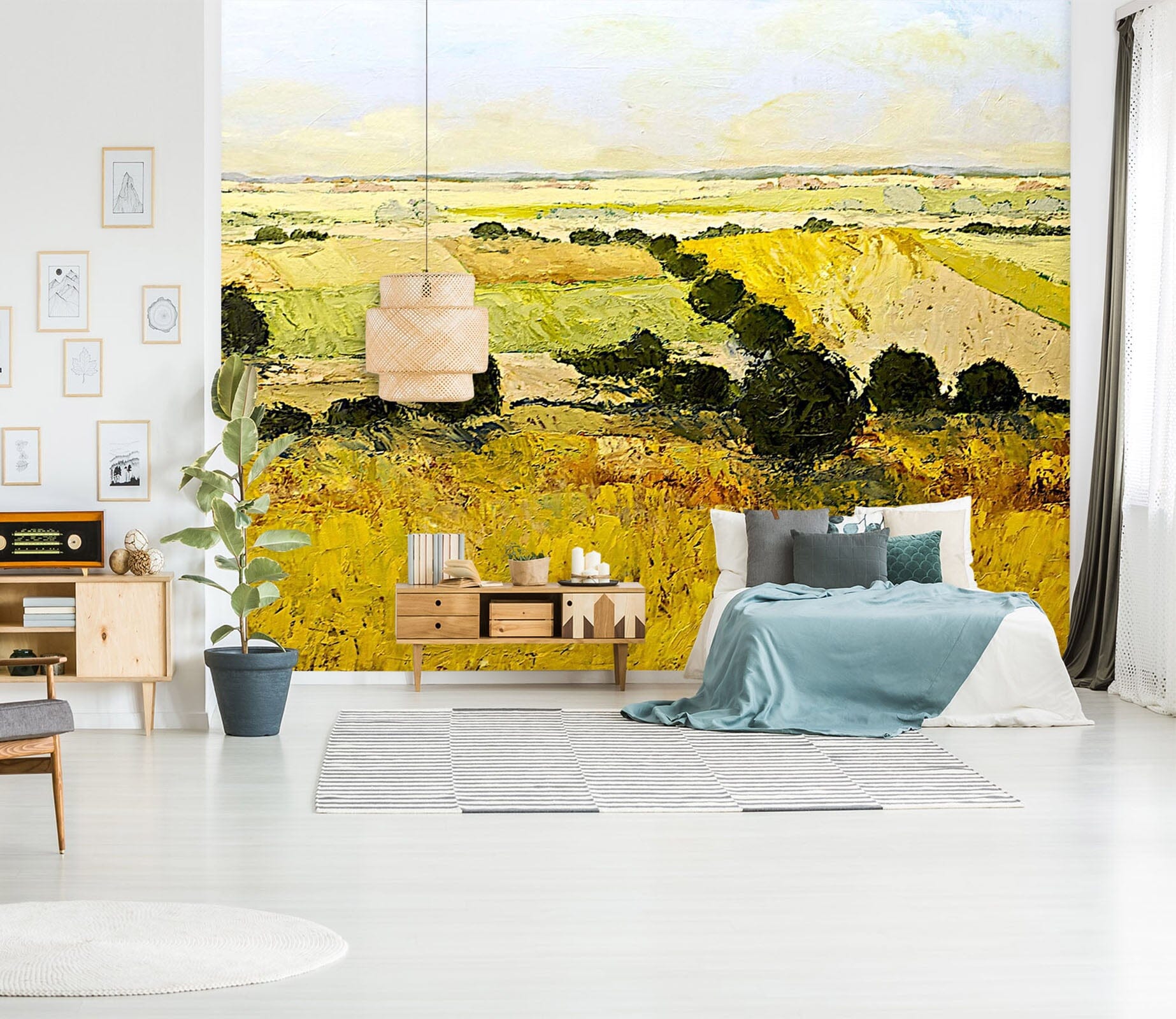 3D Yellow Field 117 Allan P. Friedlander Wall Mural Wall Murals Wallpaper AJ Wallpaper 2 
