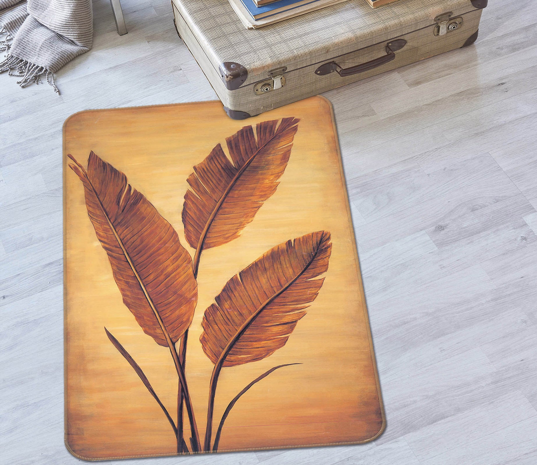 3D Leaves 32204 Non Slip Rug Mat