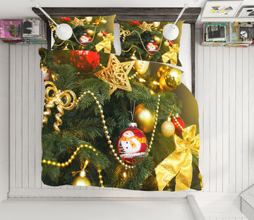 3D Tree Pendant 50042 Christmas Quilt Duvet Cover Xmas Bed Pillowcases