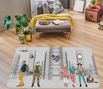 3D Building Model 77026 Non Slip Rug Mat