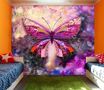 3D Purple Butterfly 218 Skromova Marina Wall Mural Wall Murals