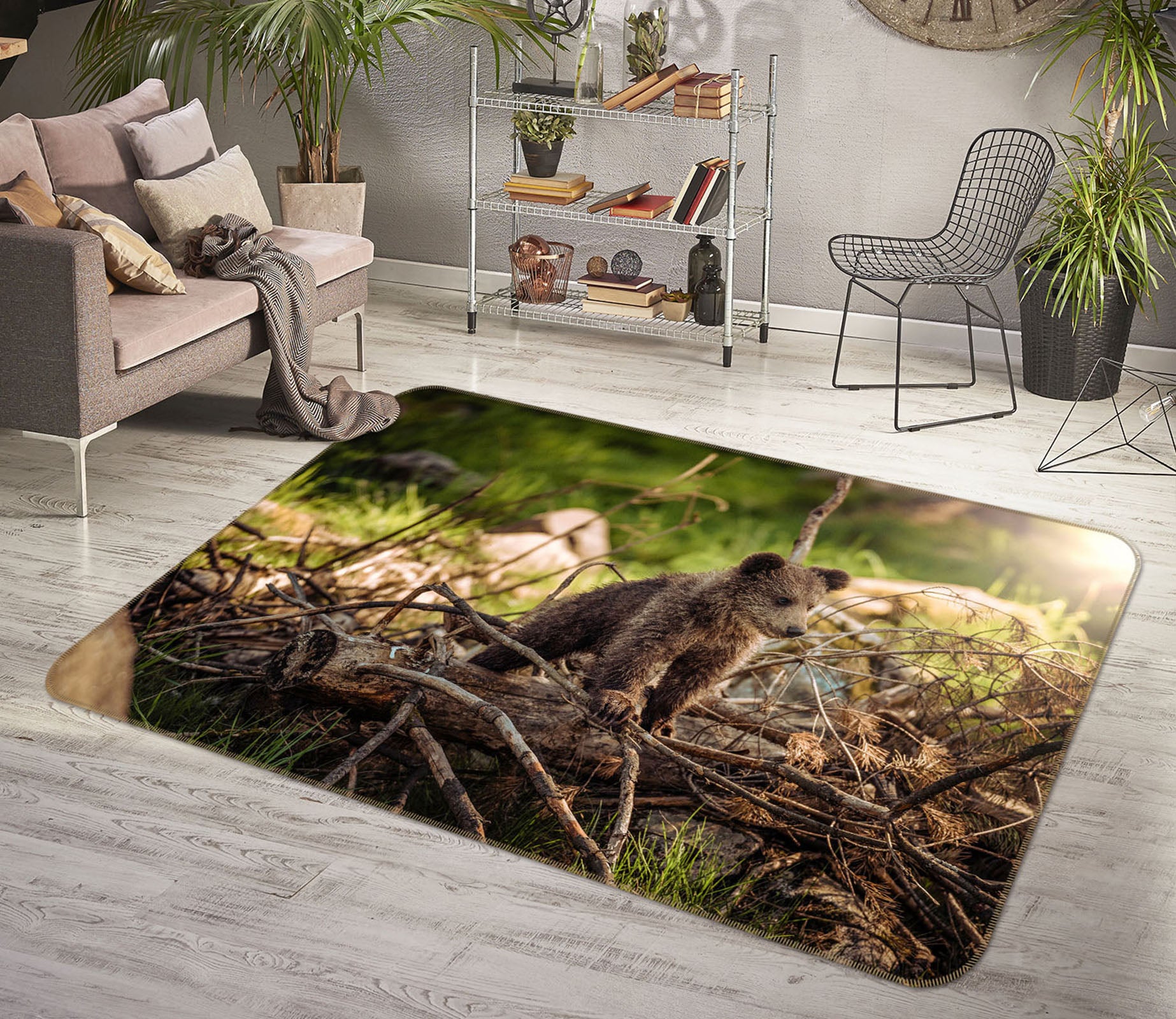 3D Little Bear 015 Animal Non Slip Rug Mat
