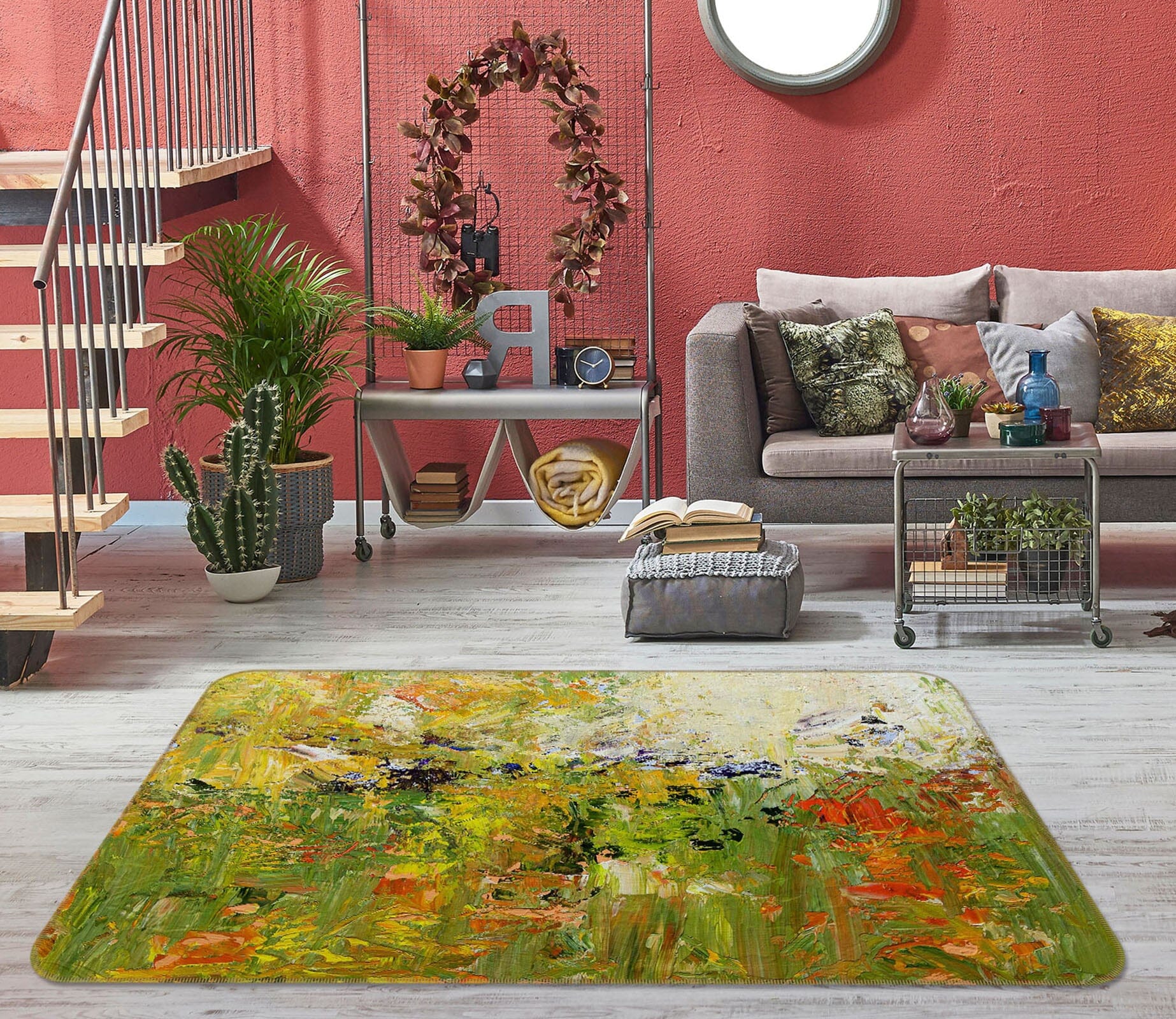 3D Garden Oil Painting 1088 Allan P. Friedlander Rug Non Slip Rug Mat Mat AJ Creativity Home 