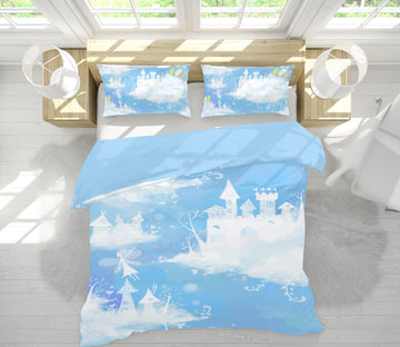 3D Baiyun Castle 13127 Bed Pillowcases Quilt