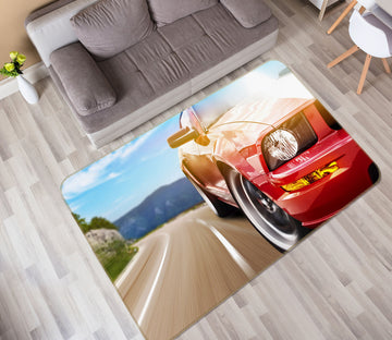 3D Driving Red Car 42107 Vehicle Non Slip Rug Mat