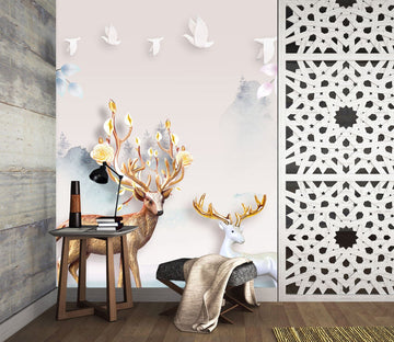 3D Fawn Flying Bird 1835 Wall Murals Wallpaper AJ Wallpaper 2 
