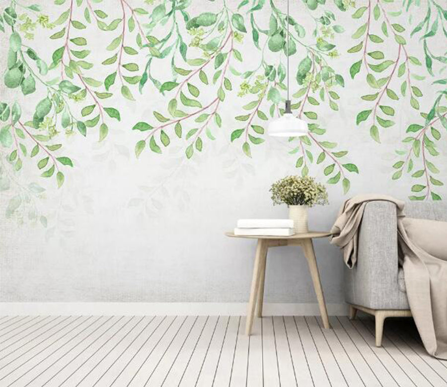3D Willow Leaves WC1022 Wall Murals