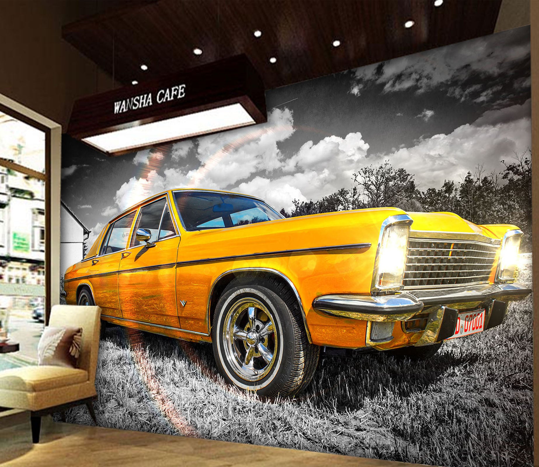3D Rainbow Car 182 Vehicle Wall Murals