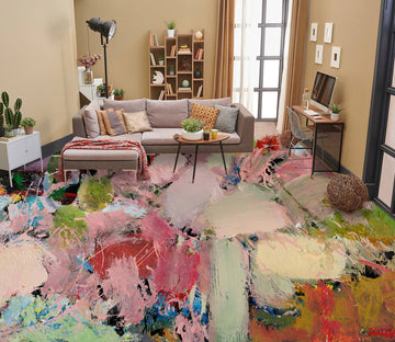 3D Pink Red Paint 9517 Allan P. Friedlander Floor Mural