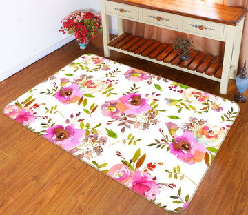 3D Pattern Flower 092 Uta Naumann Rug Non Slip Rug Mat