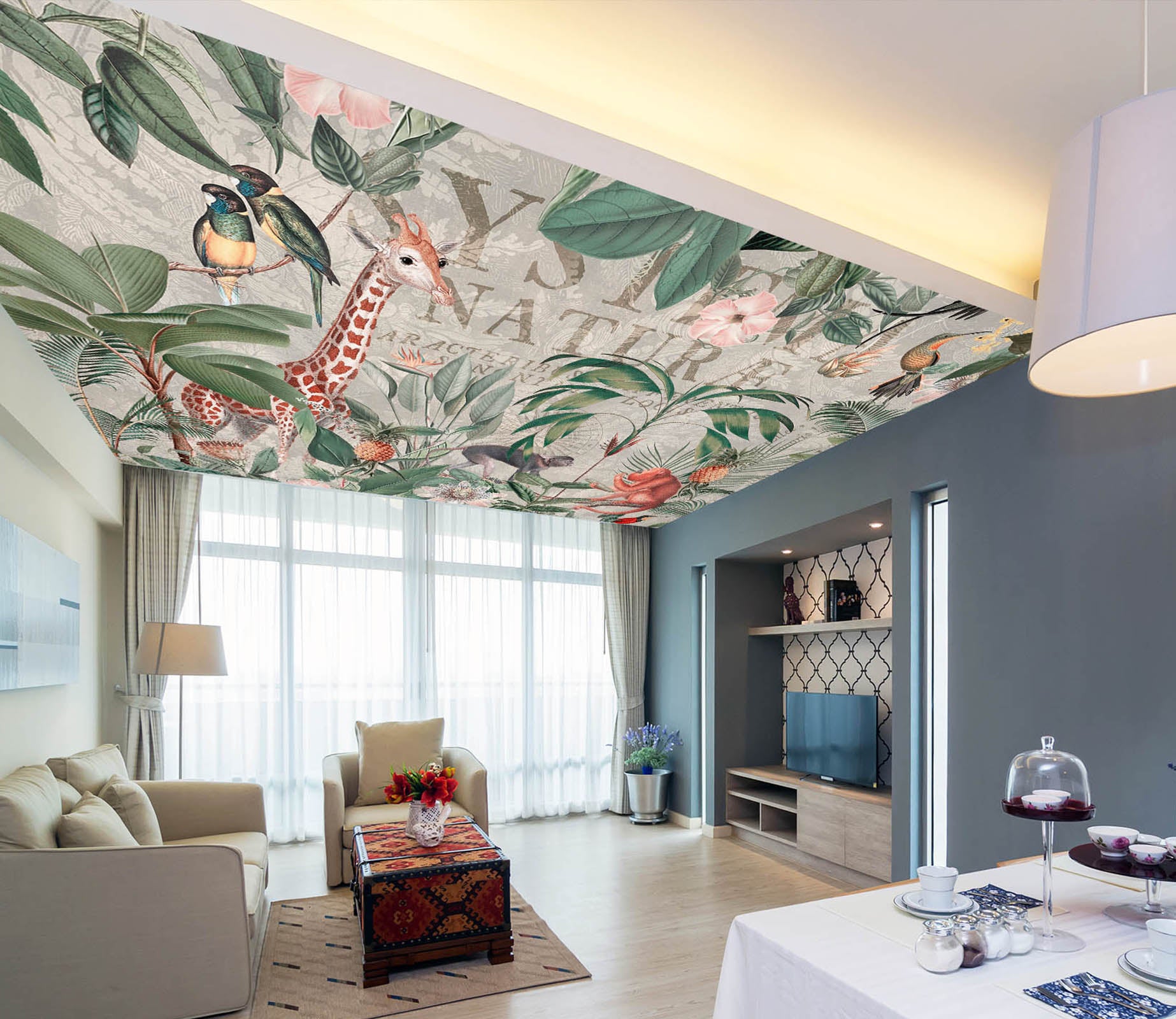 3D Animal Giraffe 5268 Andrea Haase Ceiling Wallpaper Murals