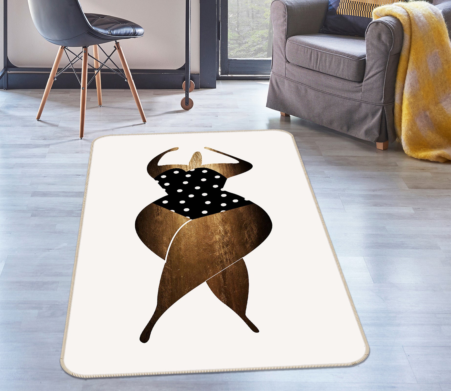 3D Dance Pattern 1031 Boris Draschoff Rug Non Slip Rug Mat