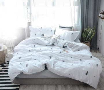 3D Small Tree Pattern 20238 Bed Pillowcases Quilt