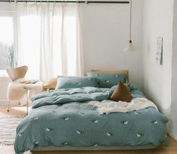 3D Carp Streamer Blue 17158 Bed Pillowcases Quilt