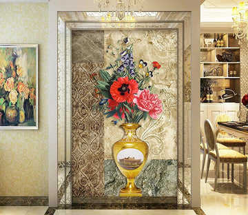 3D Vase Flower 379 Wall Murals Wallpaper AJ Wallpaper 2 