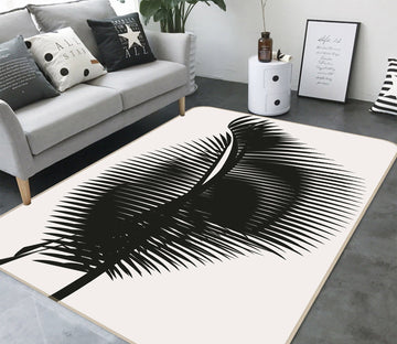 3D Black Leaf Tooth 1046 Boris Draschoff Rug Non Slip Rug Mat Mat AJ Creativity Home 