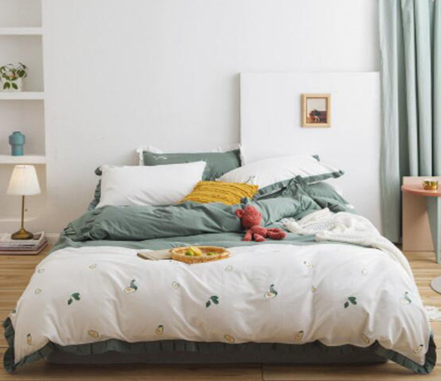 3D Avocado White 40056 Bed Pillowcases Quilt