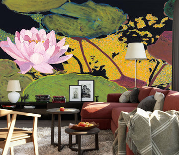 3D Pink Lotus 246 Allan P. Friedlander Wall Mural Wall Murals Wallpaper AJ Wallpaper 2 