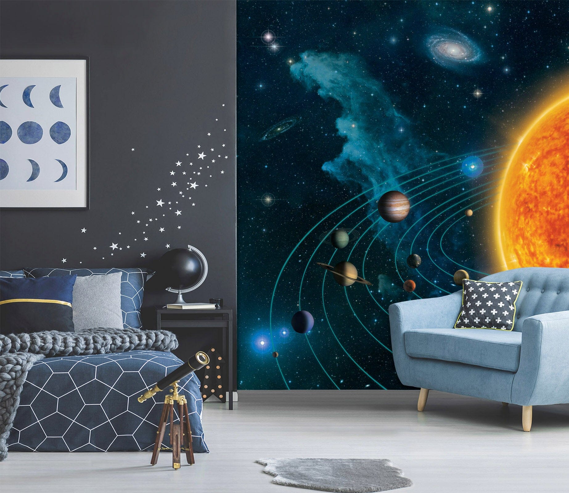 3D Solar System 1552 Wall Murals Exclusive Designer Vincent Wallpaper AJ Wallpaper 2 