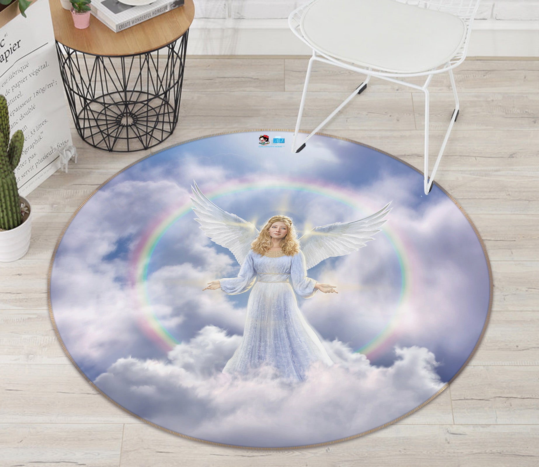 3D Angel 83115 Jerry LoFaro Rug Round Non Slip Rug Mat