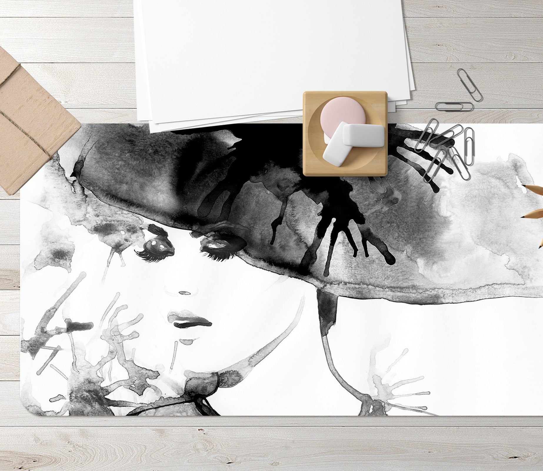 3D Ink Girl 17120 Desk Mat