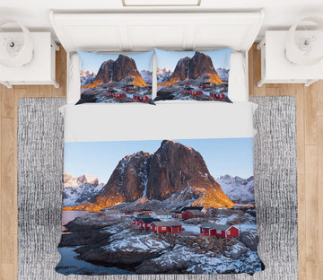 3D Snow Mountain 2145 Marco Carmassi Bedding Bed Pillowcases Quilt Quiet Covers AJ Creativity Home 