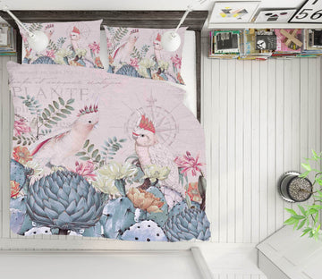 3D Desert Cockatoos 2111 Andrea haase Bedding Bed Pillowcases Quilt Quiet Covers AJ Creativity Home 