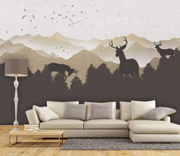 3D Forest Fawn 2129 Wall Murals Wallpaper AJ Wallpaper 2 
