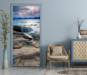 3D Sea Slate 247 Door Mural