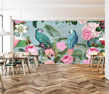 3D Bird Flowers 1420 Andrea haase Wall Mural Wall Murals Wallpaper AJ Wallpaper 2 
