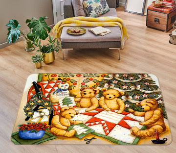 3D Bear Christmas Fift 33154 Non Slip Rug Mat