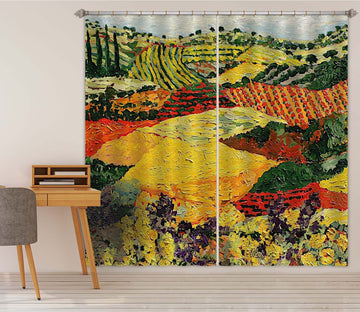 3D Colored Field 127 Allan P. Friedlander Curtain Curtains Drapes Curtains AJ Creativity Home 