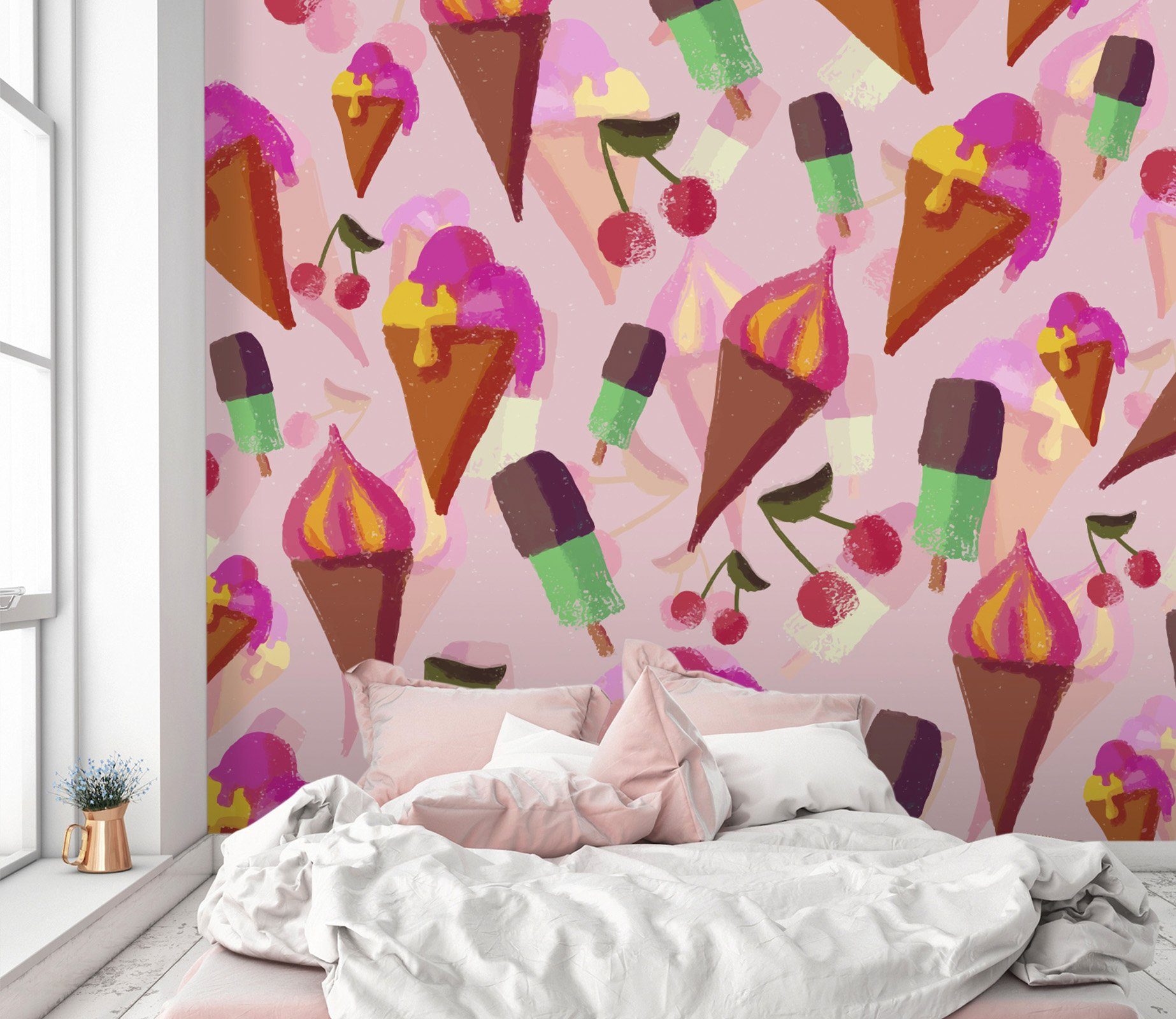 3D Red Graffiti Ice Cream 55 Wallpaper AJ Wallpaper 2 