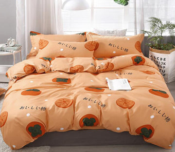 3D Orange Persimmon 12144 Bed Pillowcases Quilt