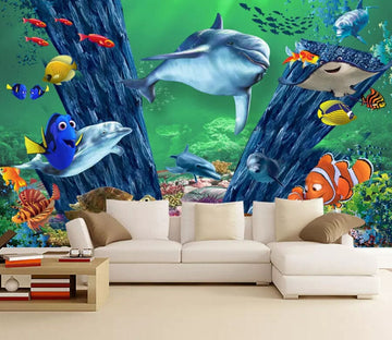 3D Undersea Fish 2186 Wall Murals Wallpaper AJ Wallpaper 2 