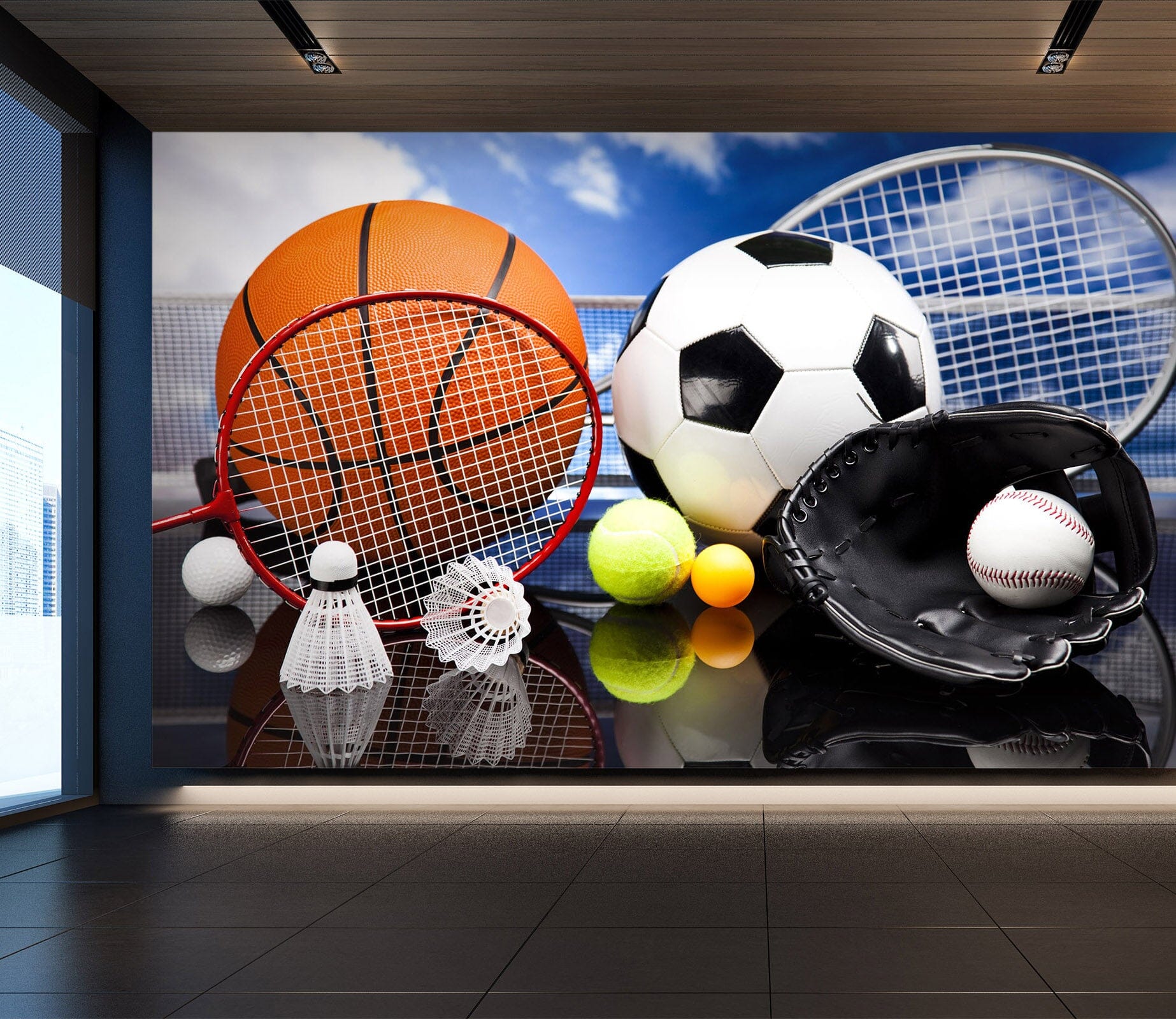 3D Ball Sports 250 Wall Murals Wallpaper AJ Wallpaper 2 