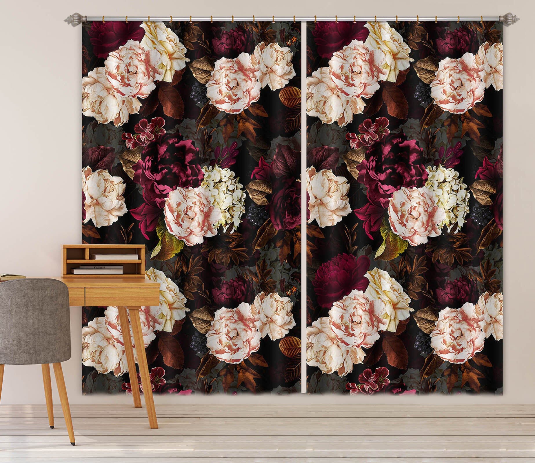 3D Doodle Flowers 142 Uta Naumann Curtain Curtains Drapes Curtains AJ Creativity Home 