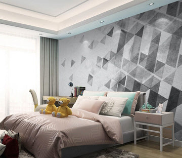 3D Grey Triangle WG052 Wall Murals Wallpaper AJ Wallpaper 2 