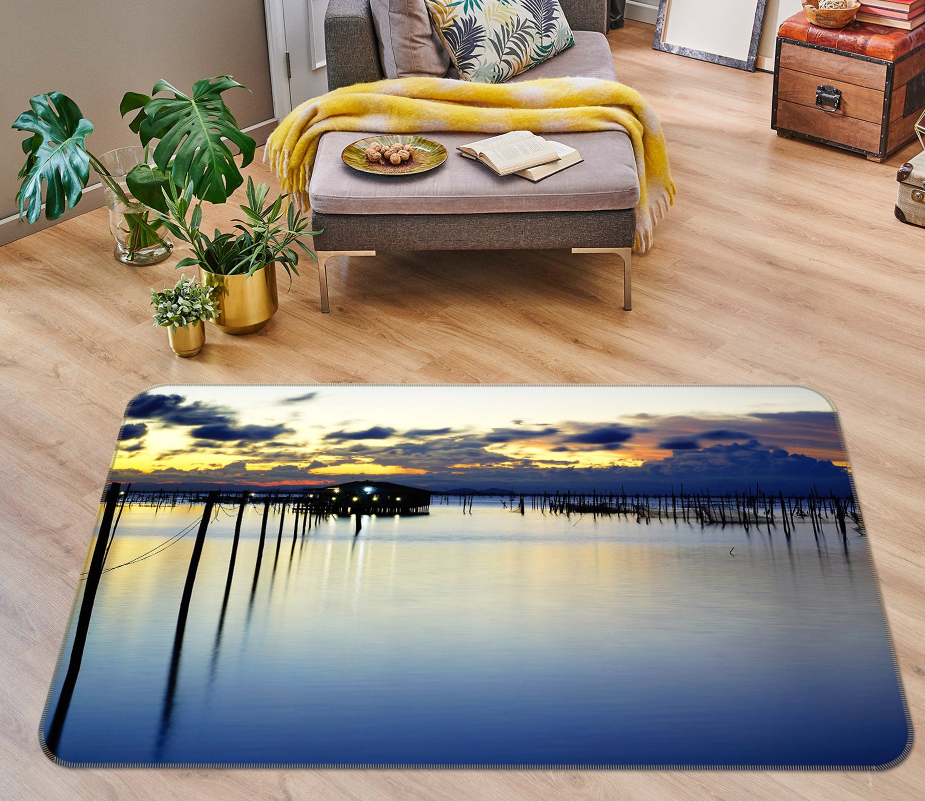 3D River Water 35101 Non Slip Rug Mat