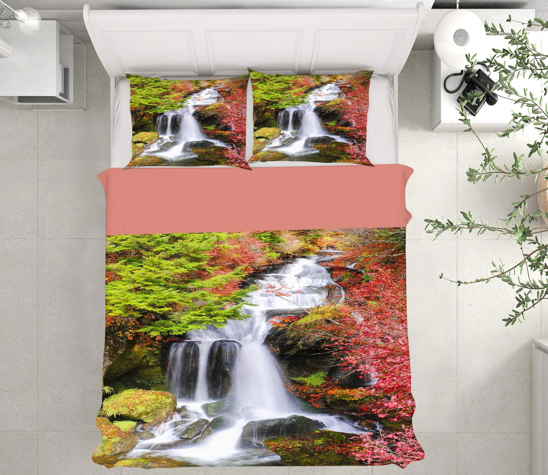 3D Waterfall 15137 Bed Pillowcases Quilt
