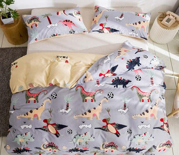 3D Little Dinosaur 7055 Bed Pillowcases Quilt