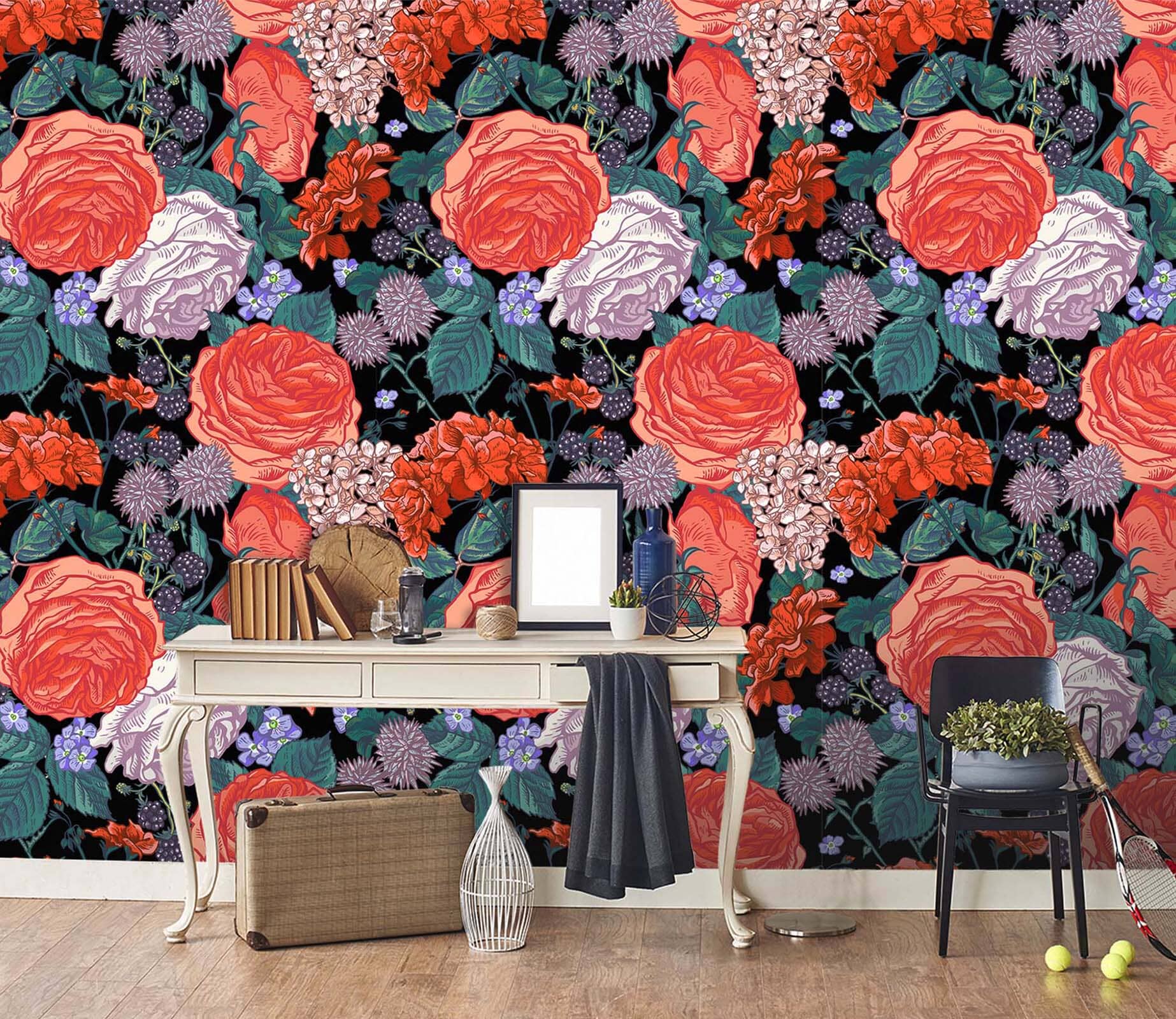 3D Red Peony Flower 54 Wall Murals Wallpaper AJ Wallpaper 2 