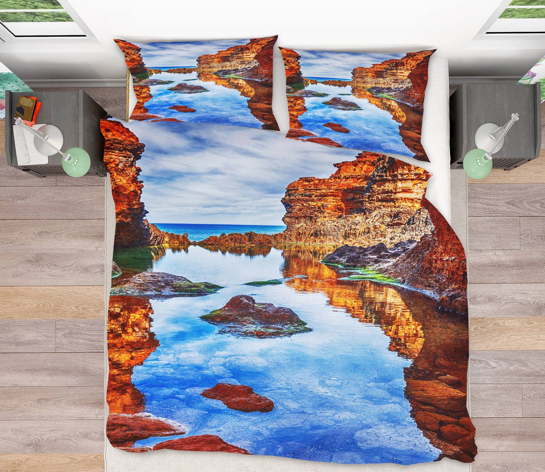 3D Water Reflection 15098 Bed Pillowcases Quilt